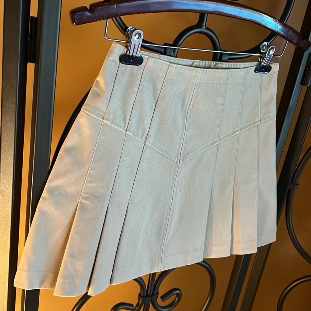 FREE PEOPLE Sugar and Spice Vegan Suede Leather Skirt - Picture 1 of 16